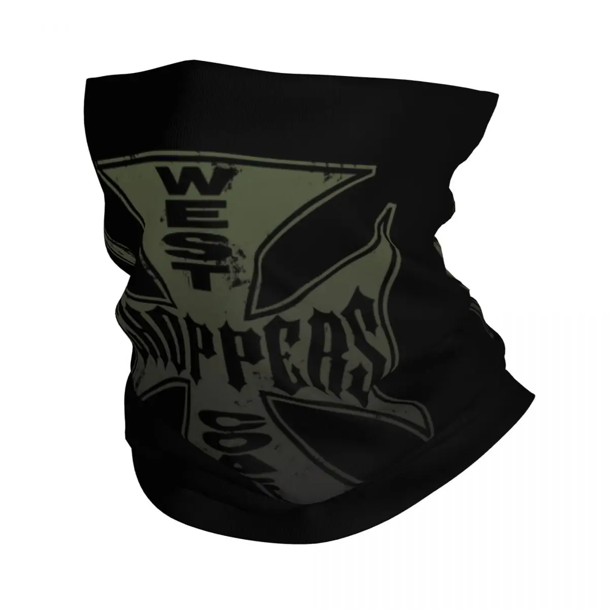 Custom West Coast Chopper Iron Cross Winter Headband Neck Warmer Men Women Hiking Running Tube Scarf Face Bandana Gaiter