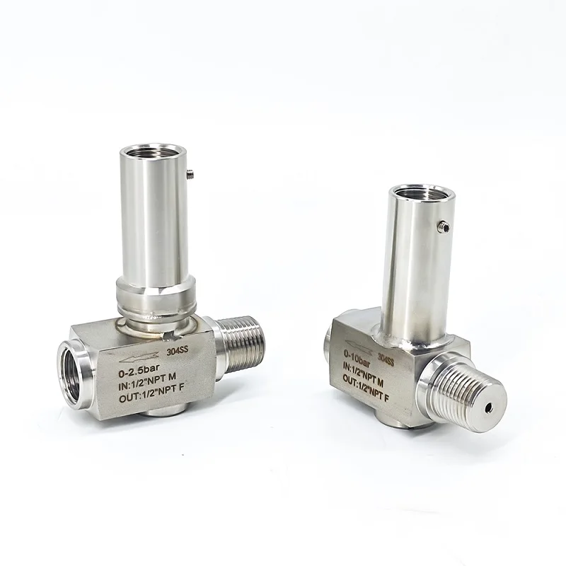 Customizable  Overpressure Protector Adjustable  Brass or Stainless Steel  Pressure Interface Thread