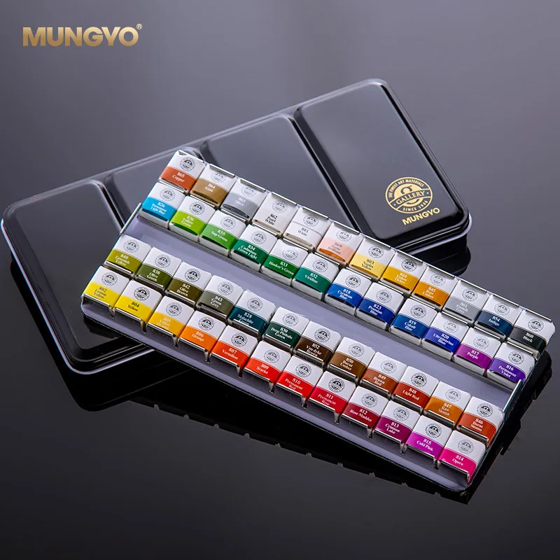 12/48 Colors Professional Solid Watercolor Paint Sets Metal Box Oil Painting Pigment for Drawing Paint Supplies Art Supplies