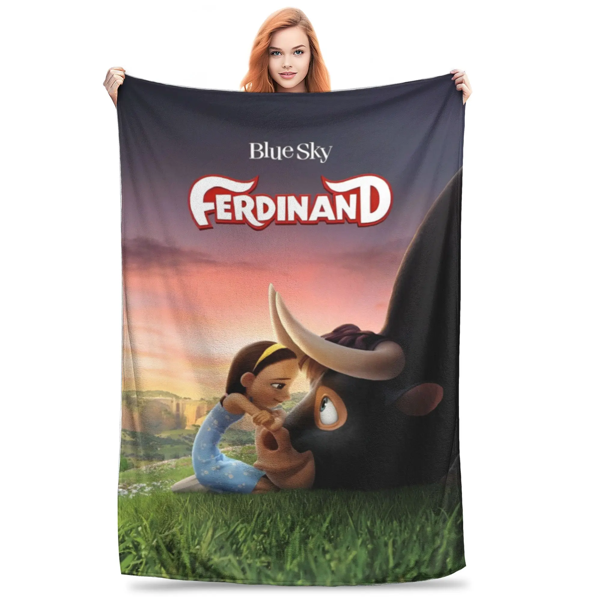 Novelty Design ferdinand cartoon anime  Blankets Super Soft Fleece  Comfortable Throw Blankets Machine Washable