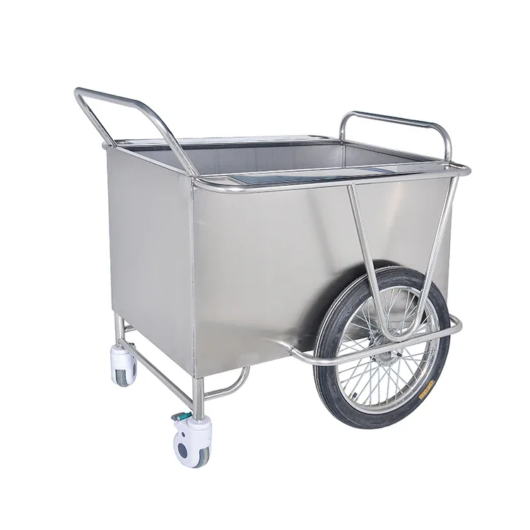 

BMT32 Hospital Furniture Stainless steel Laundry Trolleys Treatment Trolley Cart for Medical Use