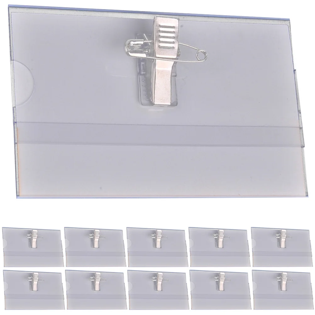 

50Pcs Portable Badge Holders Name Tag Clips for Work Id Cards Serrated Alligator Clip Name Tag Clips for Badges