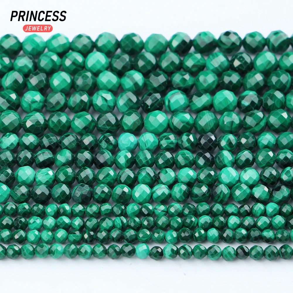 

A+ 100% Natural Malachite Faceted Beads 2 3 4mm Loose Seed Beads for Jewelry Making Bracelet Wholesale DIY Accessories