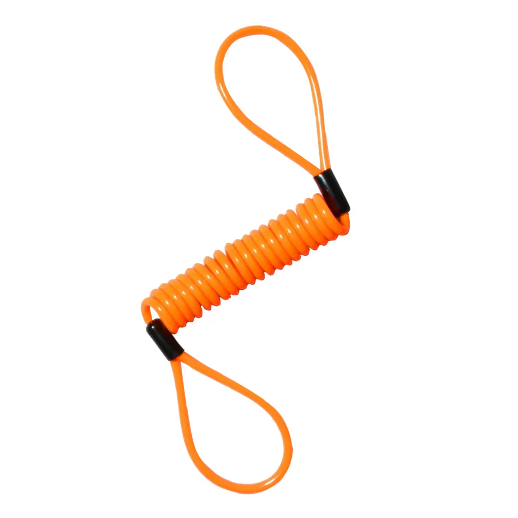 Retractable Alarm Lock Security Spring Cable Anti Theft Reminder Wire for Motorcycle Scooter ATV Quad Bike Handlebar Safety