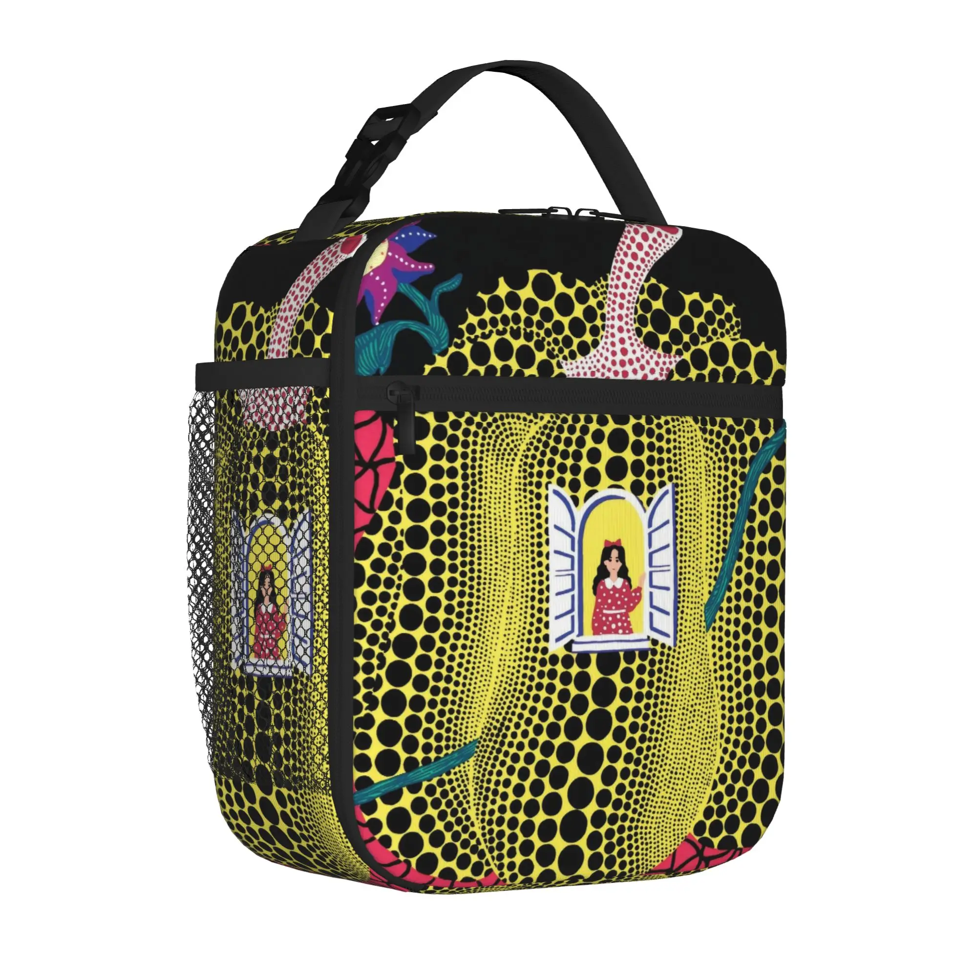 Y-Yayoi Kusama Thermal Insulated Lunch Bags for Work  Reusable Food Bag Container Cooler Thermal Lunch Boxes