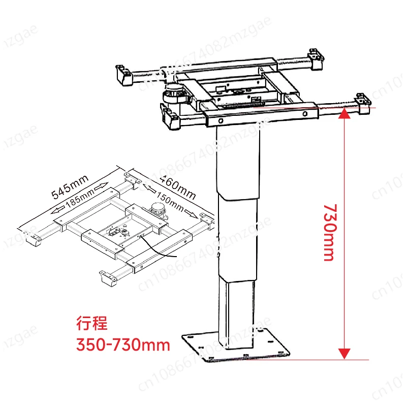 ขาโต๊ะยกนิวเมติกแบบ RV ปรับระดับได้สี่ทิศทาง โต๊ะนั่งพื้นแบบทาทามิ โต๊ะกาแฟสามตอน โต๊ะรับประทานอาหาร ปรับระดับได้