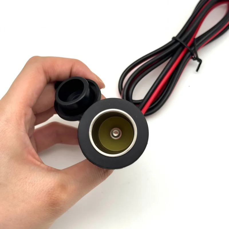Female Car Cigar Cigarette Lighter Socket 12/24V DC Car Cigarette Lighter Socket Adapter Cable Modified Accessories