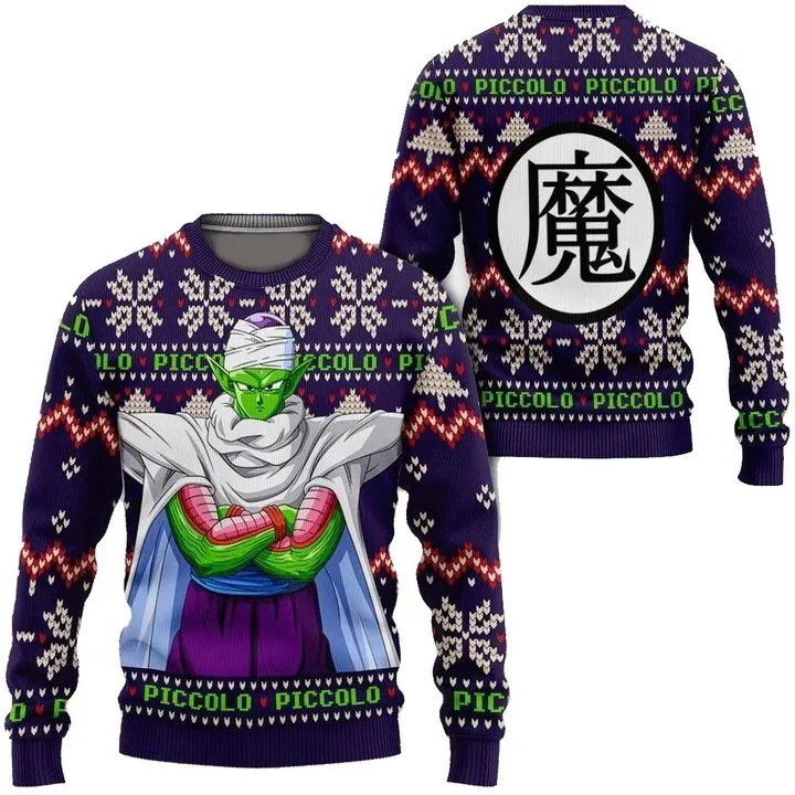 Autumn and Winter Bandai Anime Character Collection Christmas Ugly Dress Street Adult Round Neck Hoodie Popular Clothing