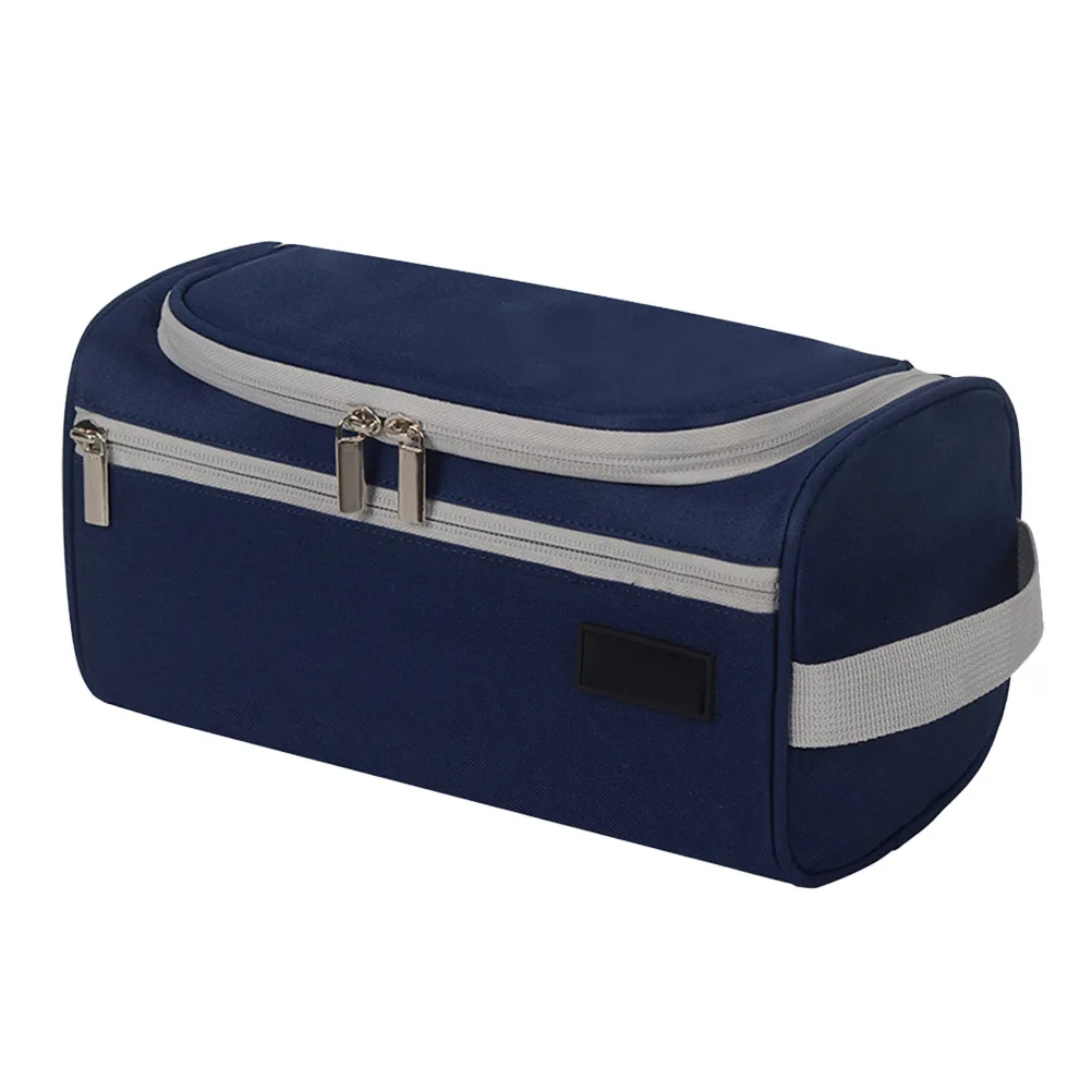 

Navy Blue Waterproof Oxford Travel Bag Large Capacity Cosmetic Organizer Men Storage Clutch Outdoor Pouch Makeup Bag