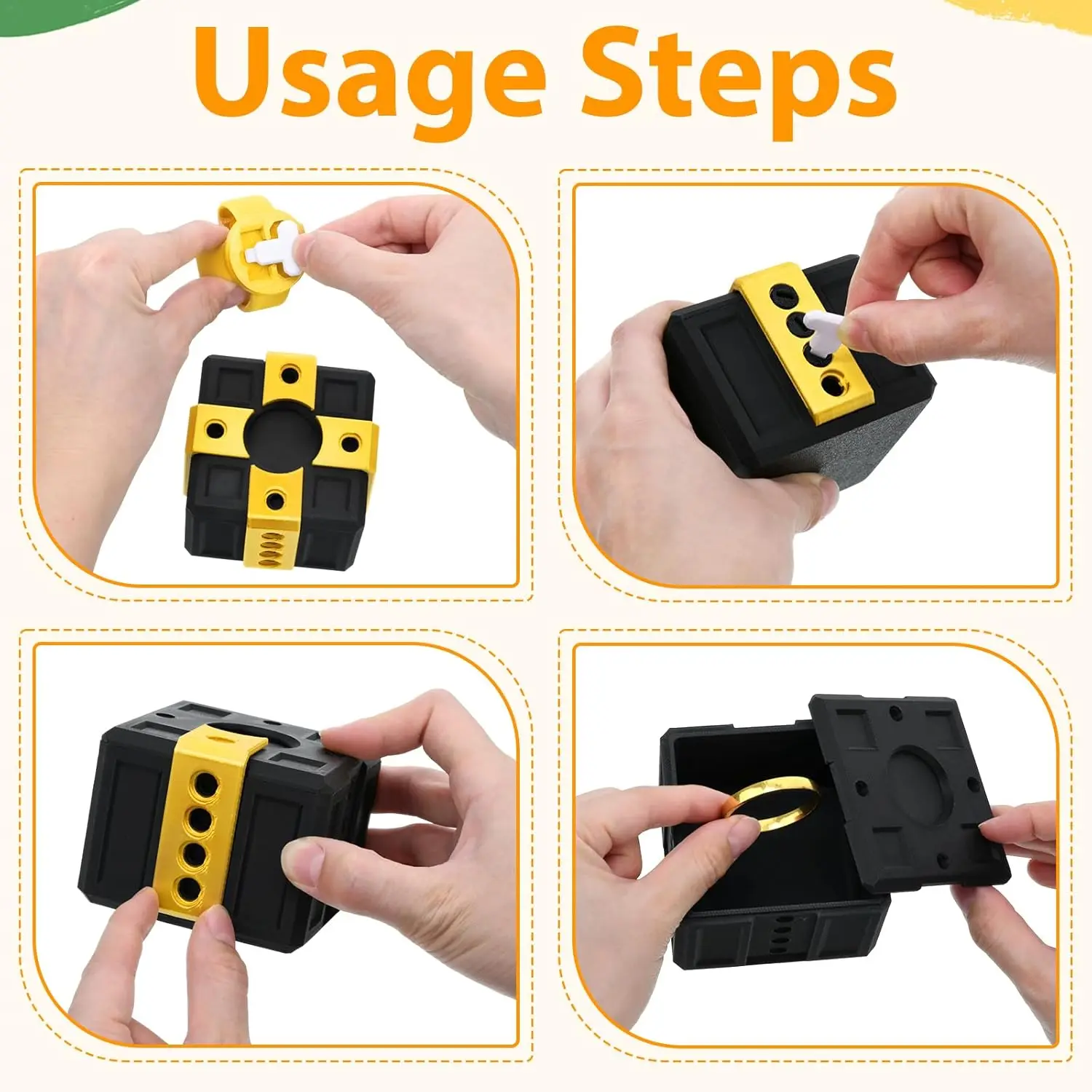 صندوق عيد الميلاد المفاجئ المطبوع ثلاثي الأبعاد مع زينة وحلي لجو عيد الميلاد يمكن التجميل بحرية وتخفيف الضغط