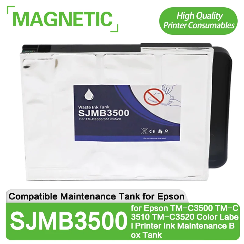 

SJMB3500 Waste Ink tank With Chip Compatible for Epson TM-C3500 TM-C3510 TM-C3520 Color Label Printer Ink Maintenance Box Tank