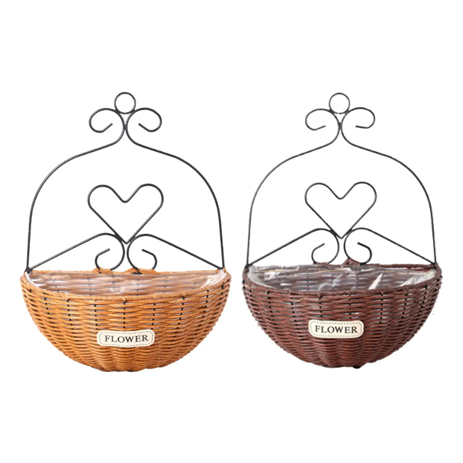 Hanging Flower Basket Creative Hand Woven Wall Planter Decorative Plant Basket Storage for Home Decor Indoor Outdoor