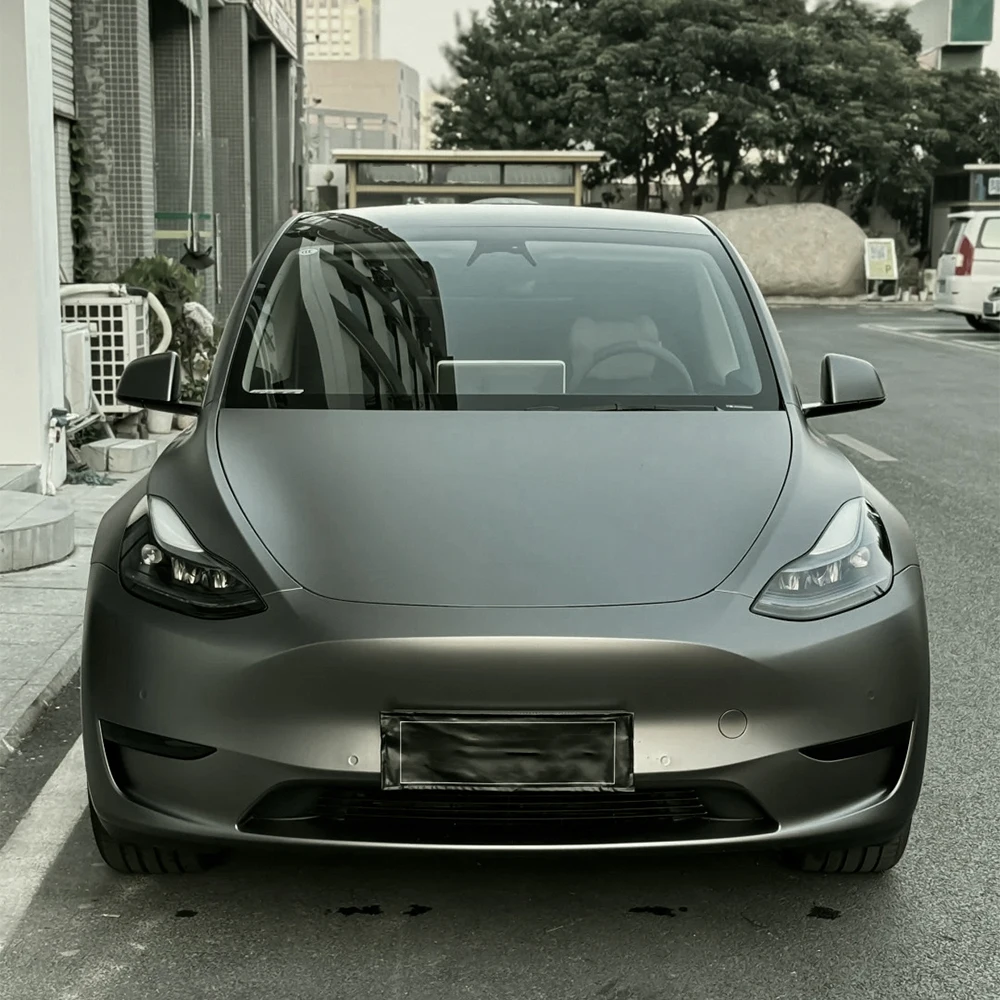 

Matt Mountain Ash Grey Car Sticker Color Change Vinyl Film PET Bubble Free Wrapping Car Accessories Auto Self Adhesive Decals