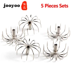 5 Pcs 2.8/3.5/4/4.5CM Stainless Steel Sea Squid Hook Sea Fishing Fish Hook Fishing Hook Cuttlefish For Seawater Octopus Hook