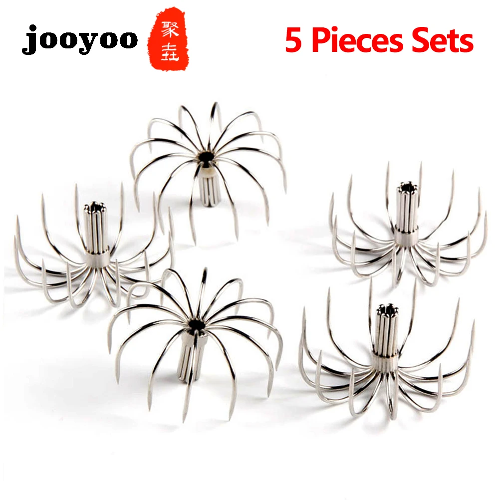 5 Pcs 2.8/3.5/4/4.5CM Stainless Steel Sea Squid Hook Sea Fishing Fish Hook Fishing Hook Cuttlefish For Seawater Octopus Hook