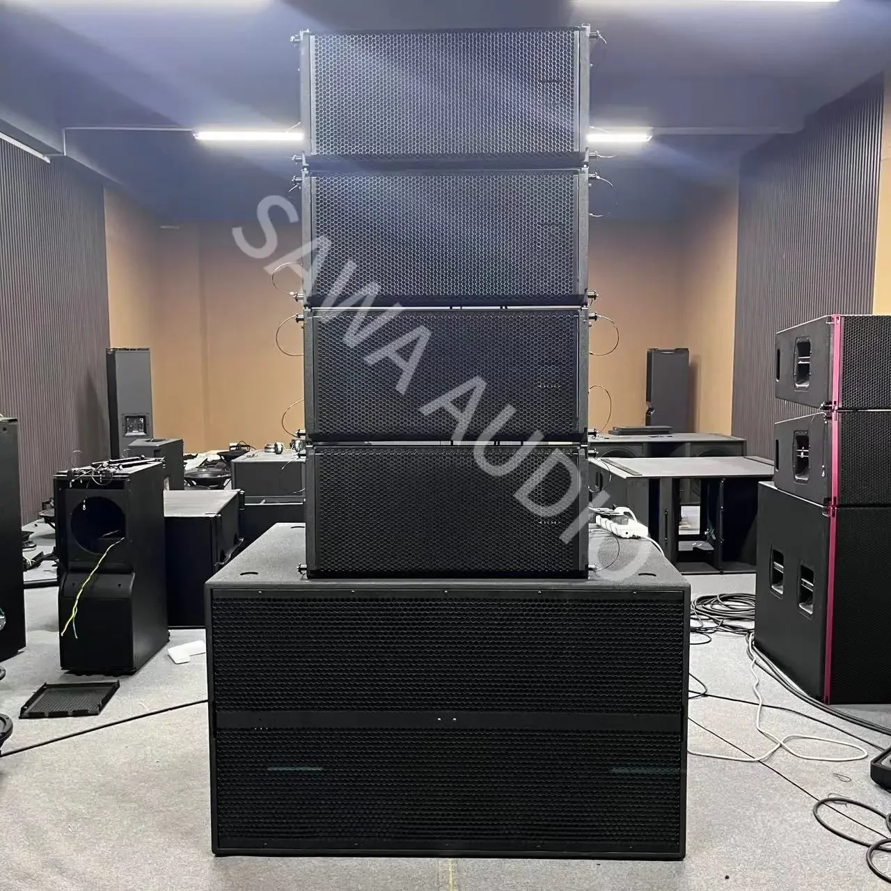 HDL 30-A dual 10 inch active two-way line array speakers with neodymium magnet professional audio sound system for stage