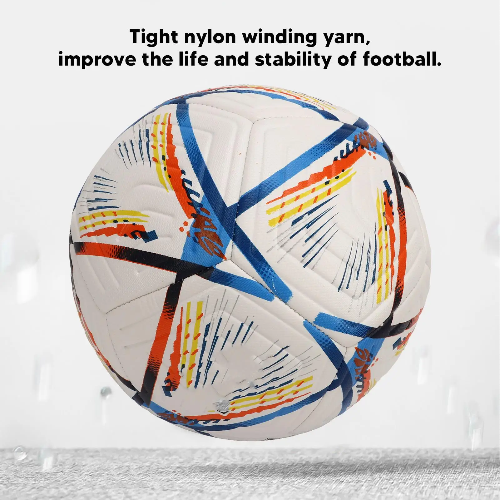 Adult PU Soccer Ball for Football Training, Butyl Liner, Nylon Winding Yarn   Playground Stable & Elastic