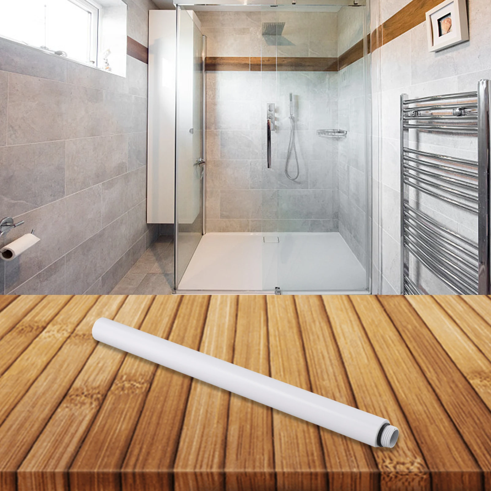 1PC 30cm Shower Extender Rod Bathtub Shower System Round Extension Bar Shower Set Extension Tube Bathroom Accessories