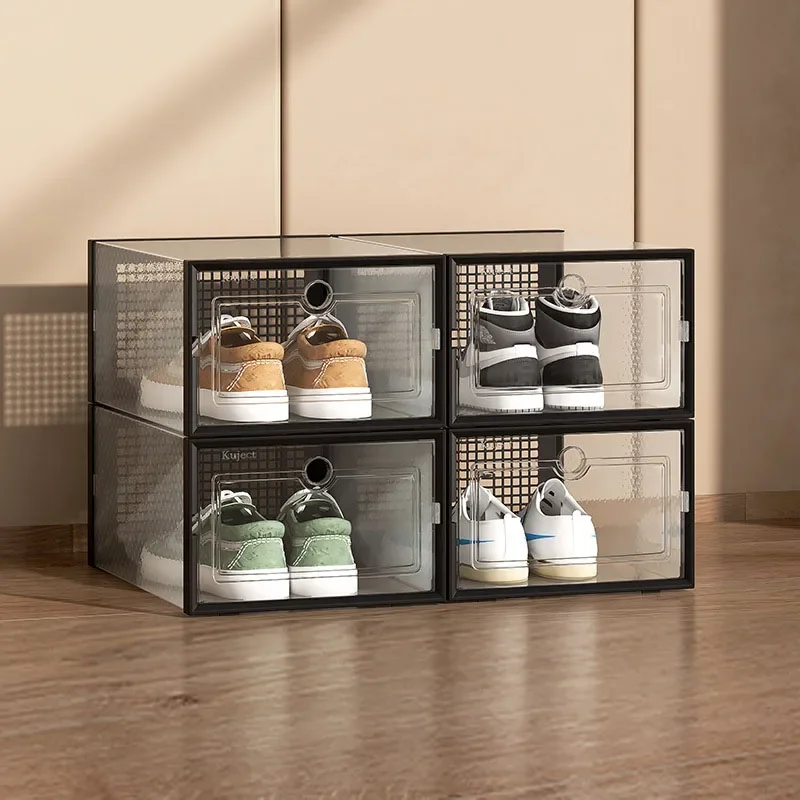 Plastic transparent shoe box for storing dust and moisture in living room, dormitory, shoe box for shoe storage