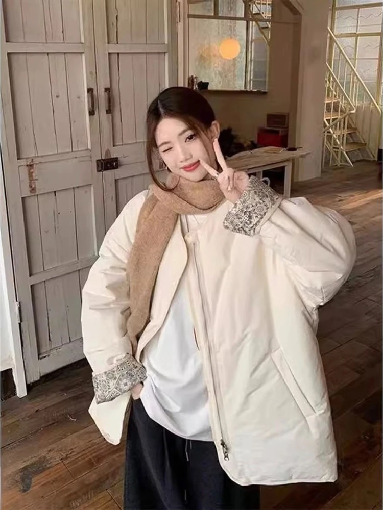 2026 Winter Fashion New Thick Warm Women's Coat Loose Retro Cold Proof Thick Coat Warm Cotton Jacket