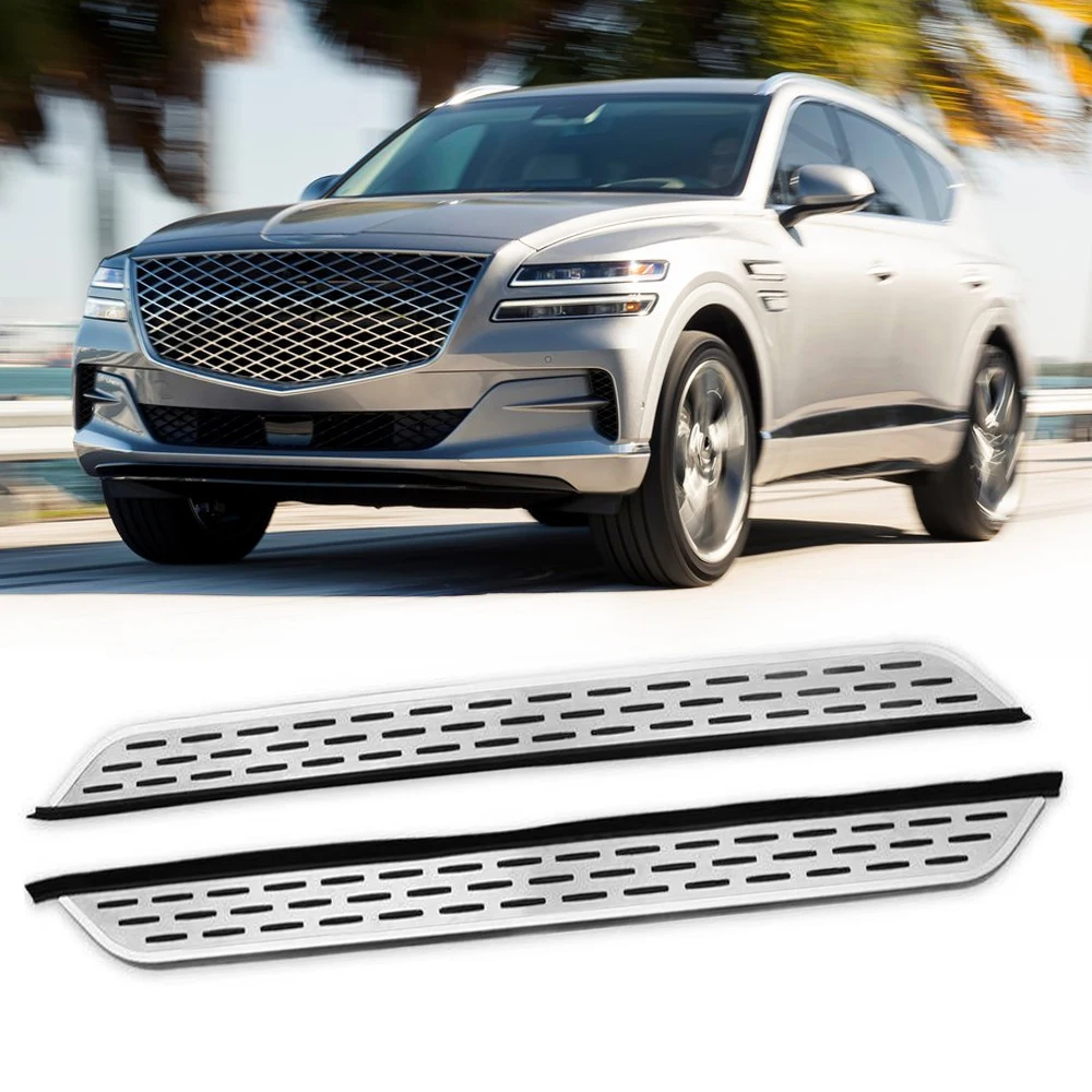 

Fixed Running Boards Side Steps Foot Protector Peal Nerf Bar Accessories with Brackets Fits for Genesis GV80 JX1 2021-2025