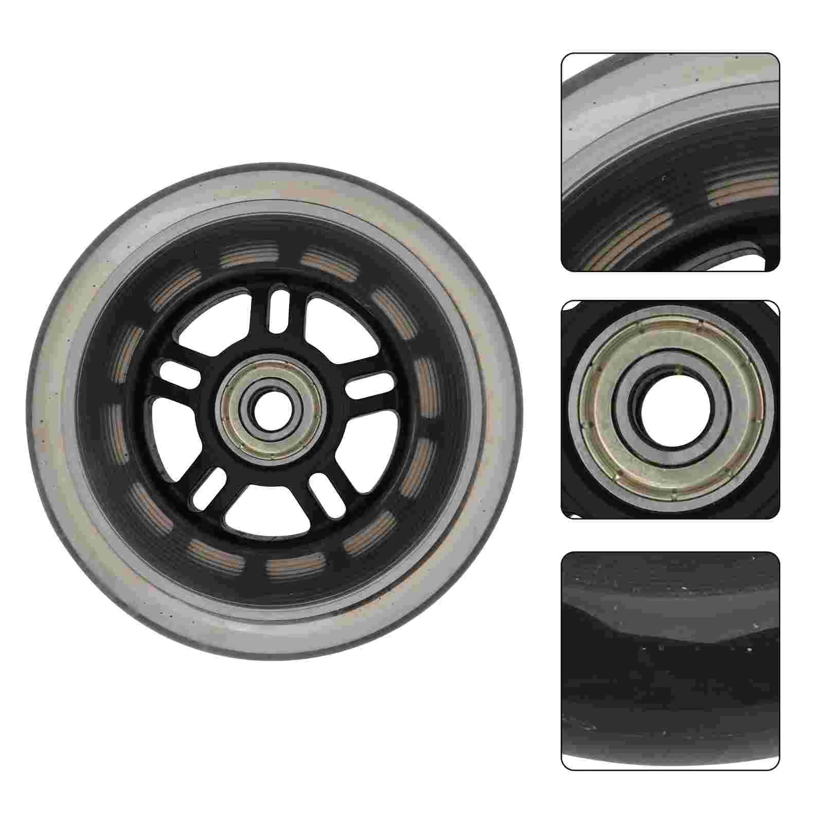 

100mm Scooter Wheels Mute Replacement Wheels For Luggage Suitcase Baby Swing Car (Black)
