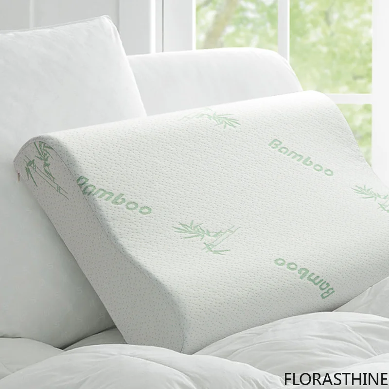 Bamboo Fiber Pillow Slow Rebound Health Care Memory Foam Pillow Natural Support Latex the Neck Fatigue Relief