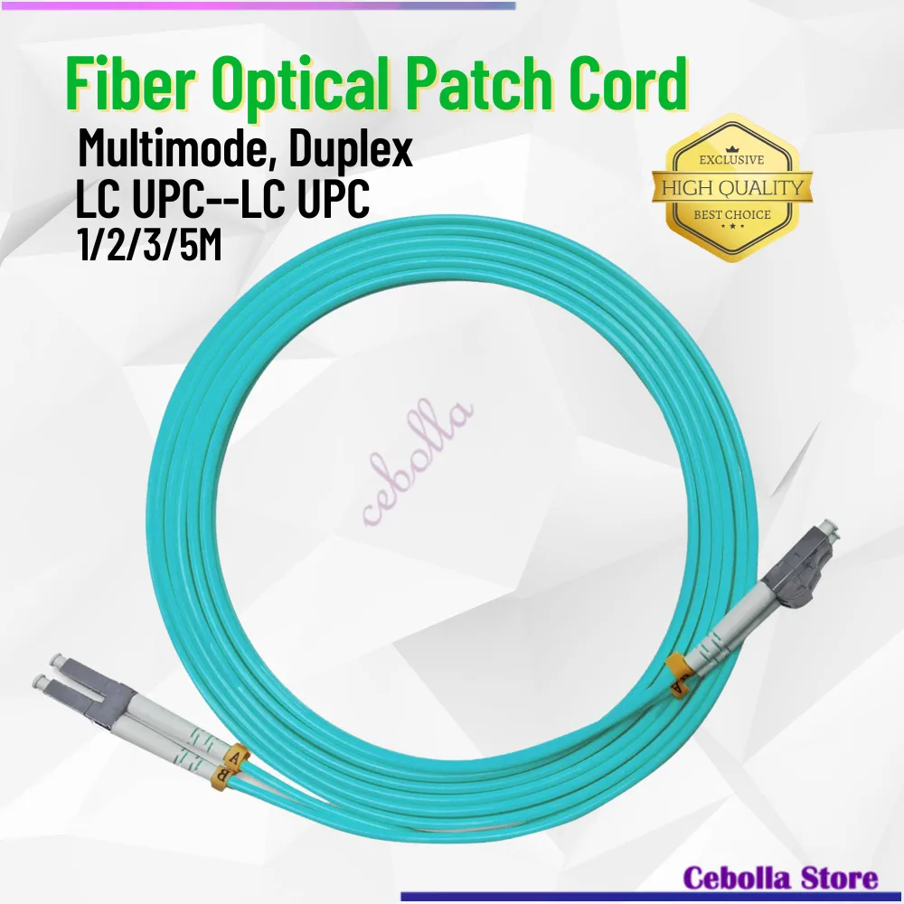 10pcs/lot OM3 LC UPC-LC UPC Duplex Multimode 3.0mm Optical Fiber Optic Patch Cord Optical Patch Cable 1/2/3/5/10m