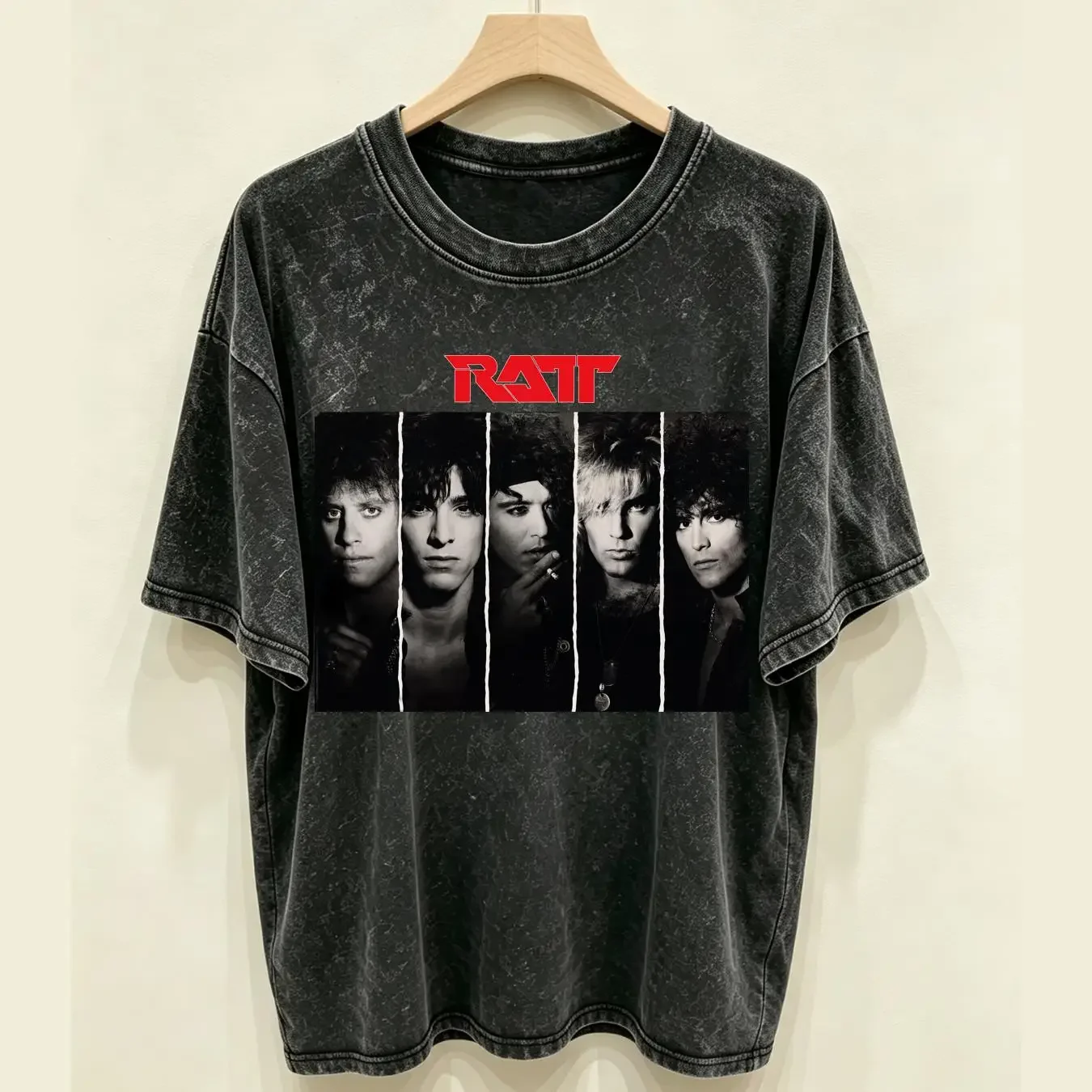 washed T Shirt New Be Gsi 1987 RATT vintage rock concert 1980s tour tOP daS Ne vintage Washed fashion designer clothes