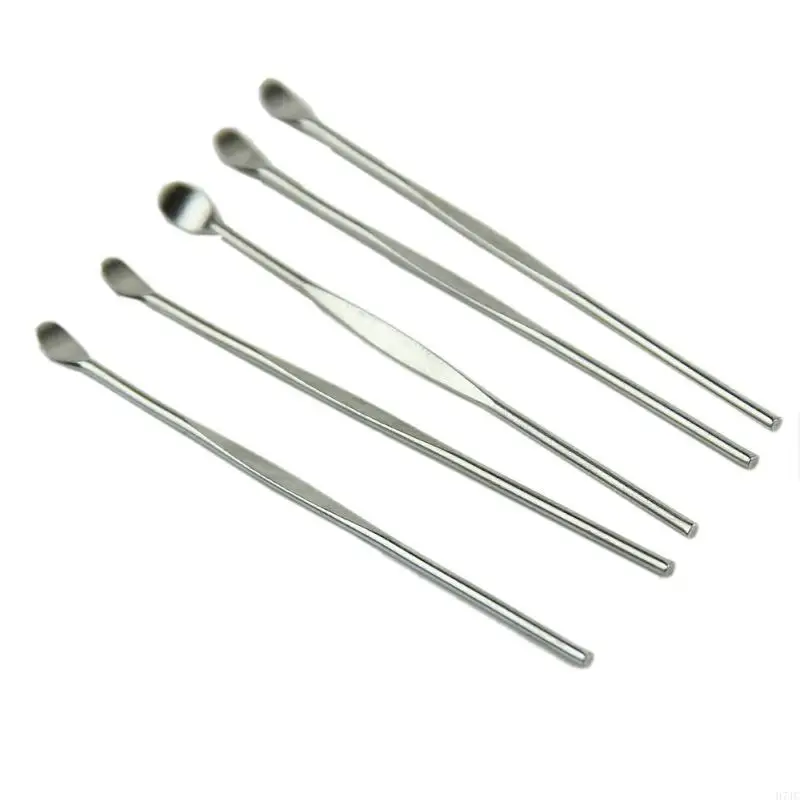 

H7JC 5Pcs Stainless Steel EarPick Cleaner Ear Pick Wax Curette Remover Care Tool Hot