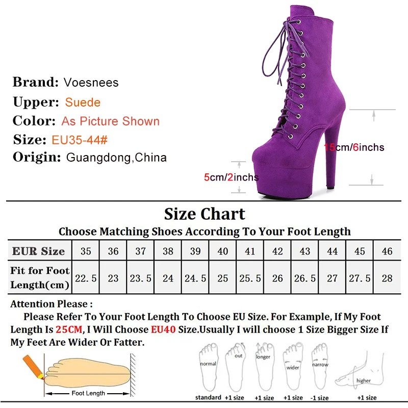 15CM Platform Extreme Pole Dance Lace-Up Flannel Ankle Boots Many Colors High Heels Roman Gladiator Stripper Shoes Fast Shipping