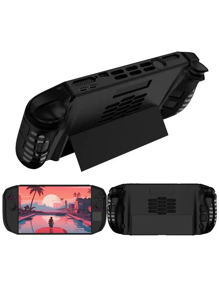 Étui de protection souple en TPU pour Legion Go 2, poignée anti-rayures, housse de protection pour Console de jeu avec béquille, poignée ergonomique