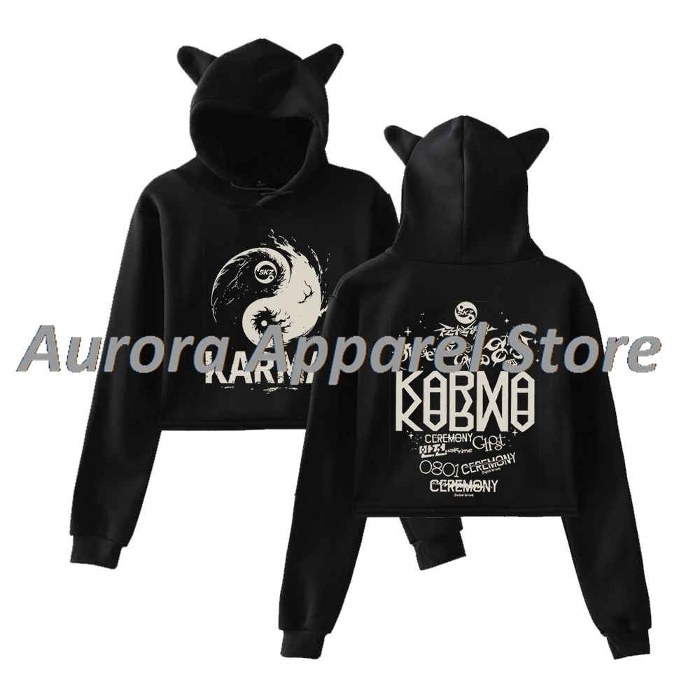 

Kpop SKZ Karma Dominate Mixtape Ceremony 2025 Merch пуловер женская толстовка с кошачьими ушками футболка с длинными рукавами женская одежда