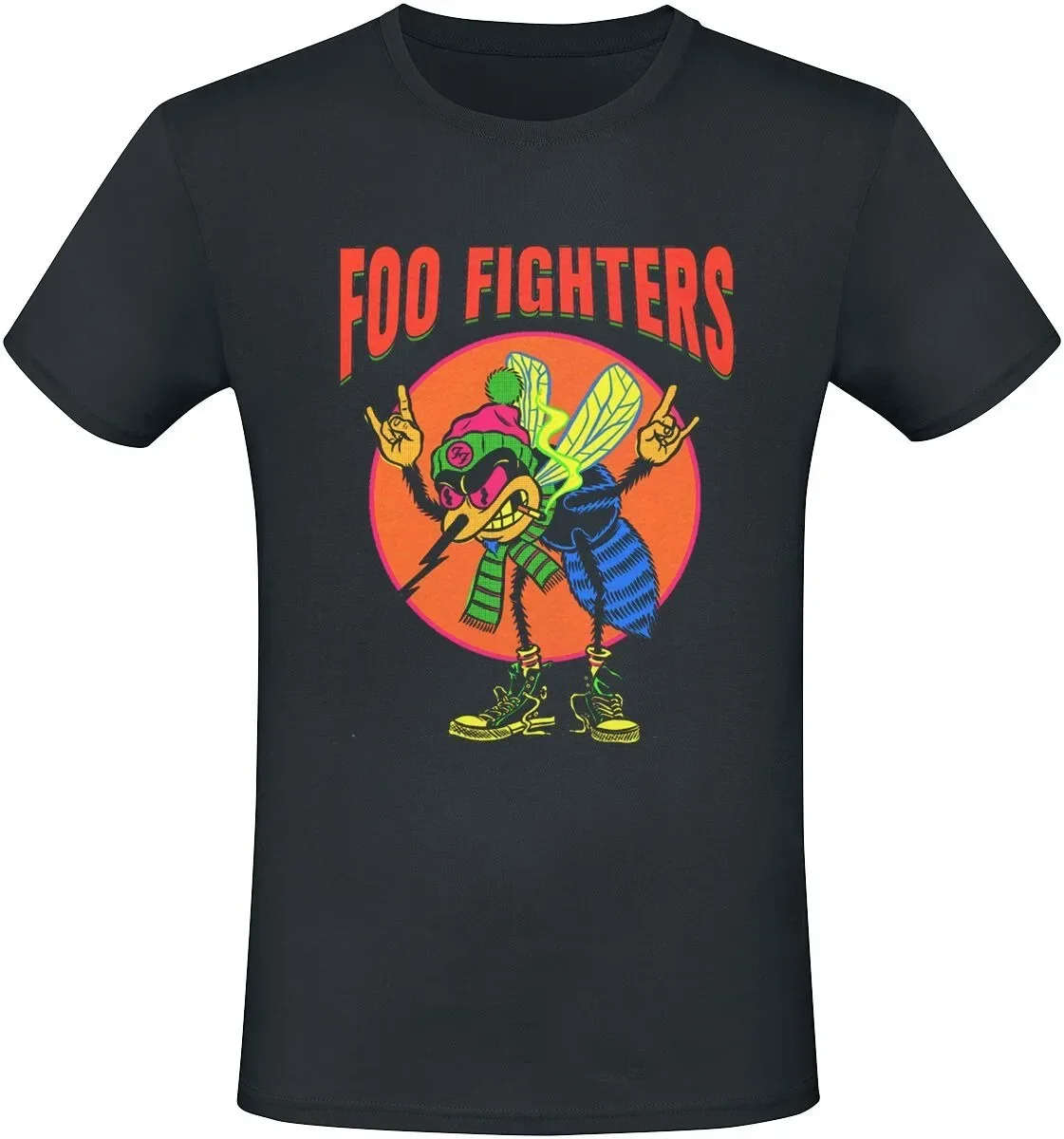 Foo Fighters Vintage T-Shirt mit FF-Logo & Sterndruck, Unisex Rock-Fan-Shirt – Detail 7