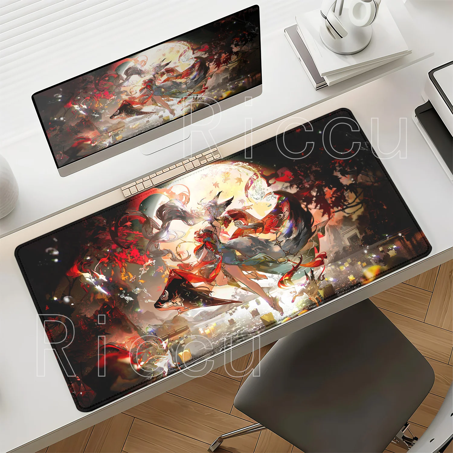 Hsin Wuthering Waves E-Sports XXL PC Gaming Overlock Mousepad Large Non-Slip Base Keyboard Office Laptop HD Printing XXL DeskMat