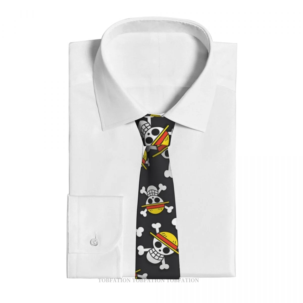 Skull Print Ties One Piece Casual Unisex Neck Tie Daily Wear Narrow Striped Slim Cravat