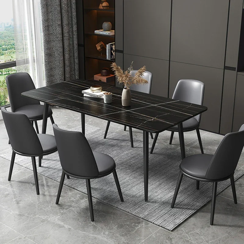 Sintered Slab Marble Dining Table Nordic Minimalist Small Apartment Household Rectangular Dining Table And Chair