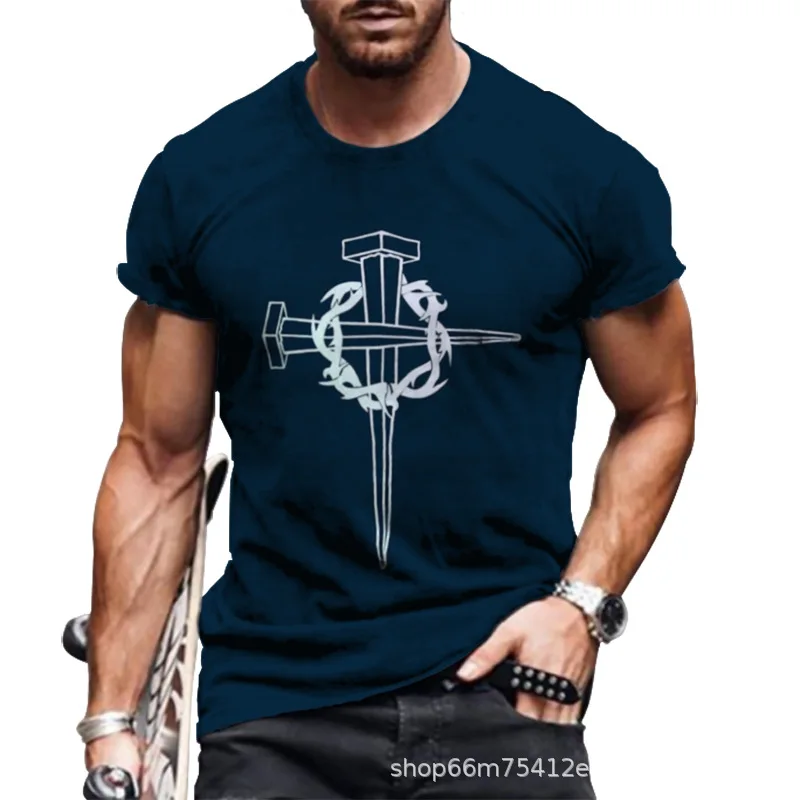 

Personalized 3D Digital Printing Men's T-Shirts O-neck Wild Fashion Trendy Oversized Streetwear Casual T Shirt For Men Clothing