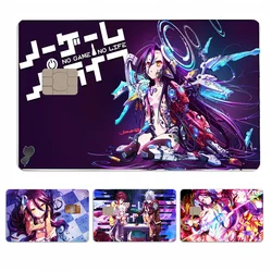 No Game No Life Anime Spend Or Save Funny Shell On Off Ultra Thin No Fade Sticker Skin Cover Film For Debit Credit Card