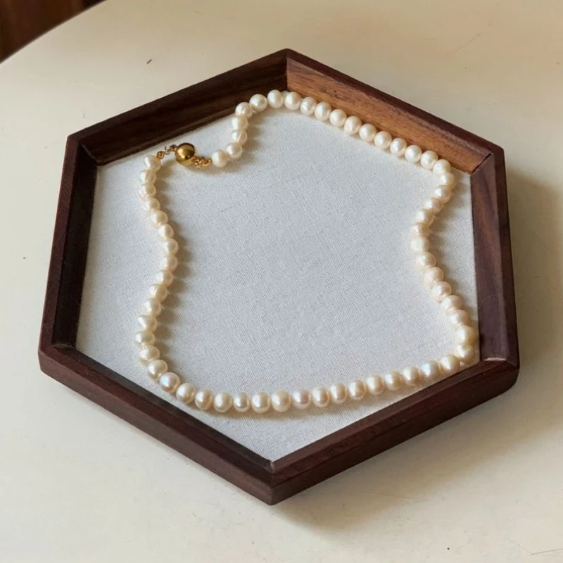 الجوز الأسود علبة مجوهرات الحد الأدنى حلقة تخزين الصواني القلائد الرجعية القرط سوار عرض البليت المنظم مجوهرات الدعامة