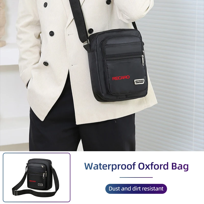 Car Shoulder Bag Sports Crossbody Bag Travel Backpack Men's Chest Storage Accessories For Recaro Racing Auto Accessories