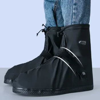 Nepromokavý kryt na dešťové boty, opakovaně použitelný protiskluzový cyklistický/turistický kryt na boty, kalhoty, chrániče bot, déšť, sníh, mokrý písek, kryt na boty 8 nejlepší prodej pláštěnka na boty - №2