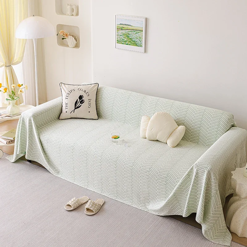 New Cool Breathable Couch Cover Ice Silk Multi-Purpose Sofa Towel One-piece Furniture Protector Recliner Armchair Covers Blanket