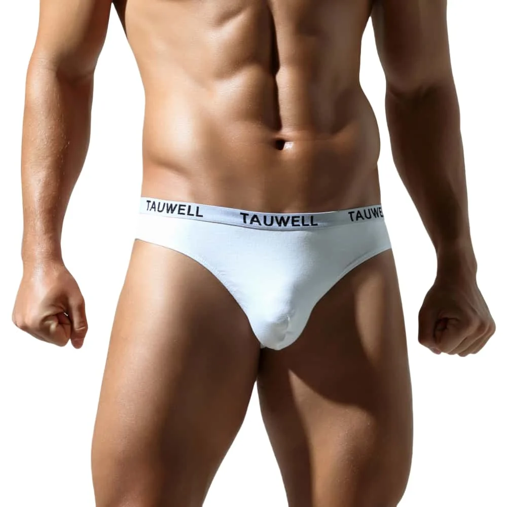 TAUWELL Men\'s Sexy Underwear Cotton Thongs Low waist Breathable T-Back Briefs Men Panties Thong