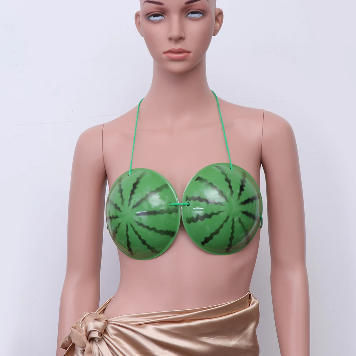 

Grass Skirt Bra Green Creative Watermelon Party Accessory For Summer Beach Holiday Performance Costume Adults