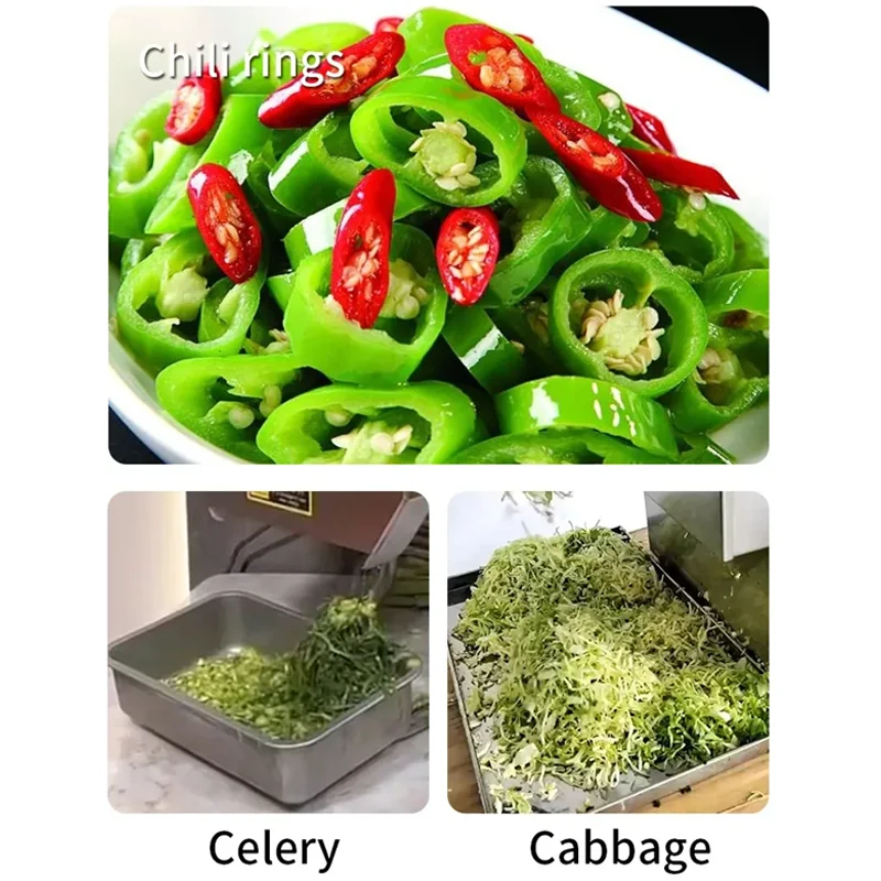 Vegetable Cutter Machine, Parsley Onion Cutting Processing Equipment for Restaurant Home Kitchen Food Preparation
