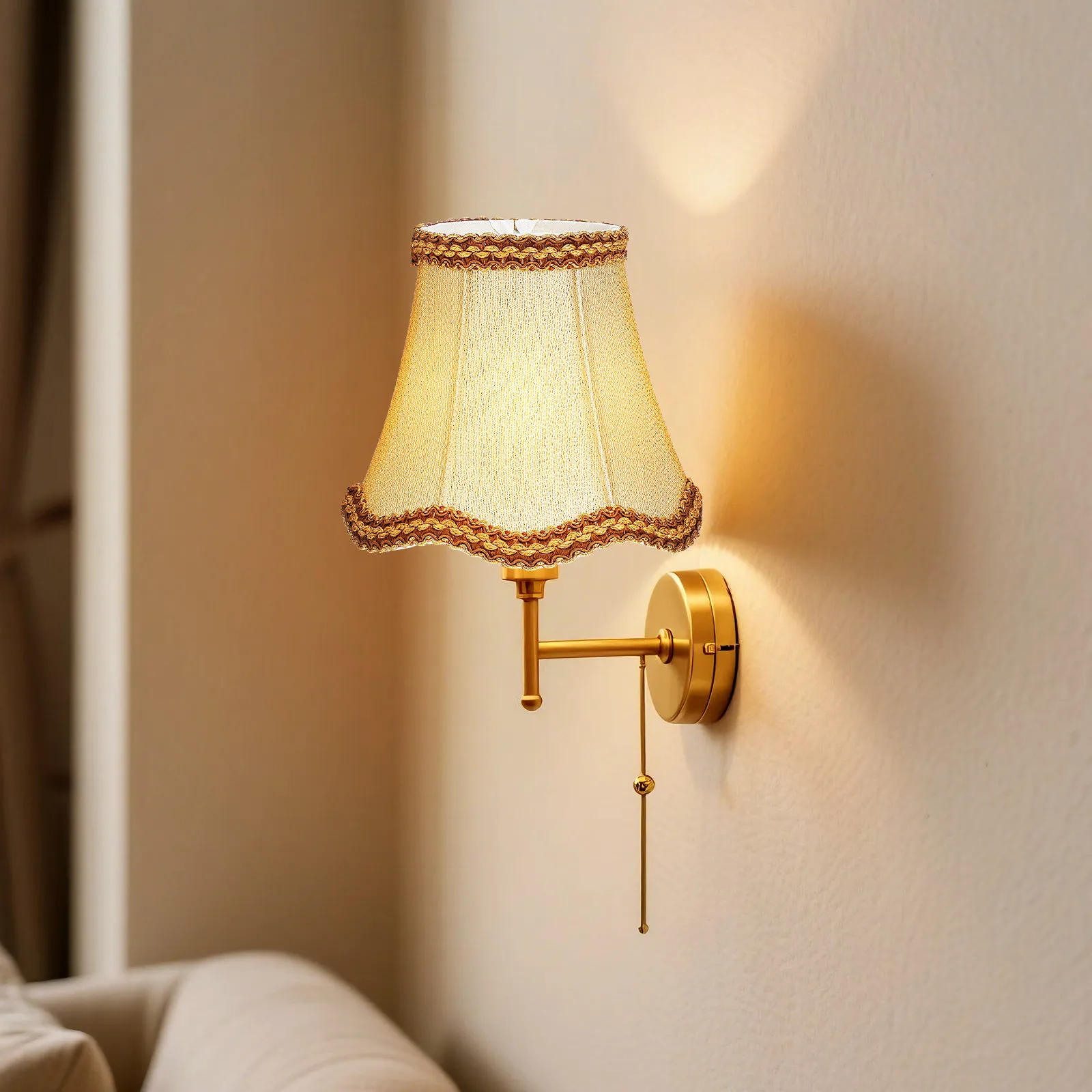 Wavy Lampshade Premium Cloth Lamp Shade Creative Light Cover Dustproof Indoor Use Simple Lampshade Replacement Home Light