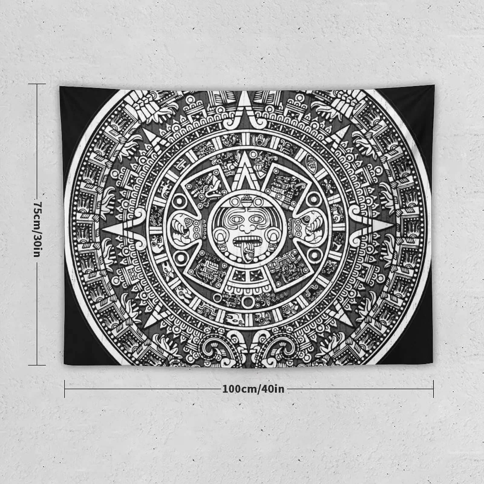 Aztec calendar Tapestry Aesthetic Room Decoration Wall Deco Room Decorations Aesthetic Tapestry