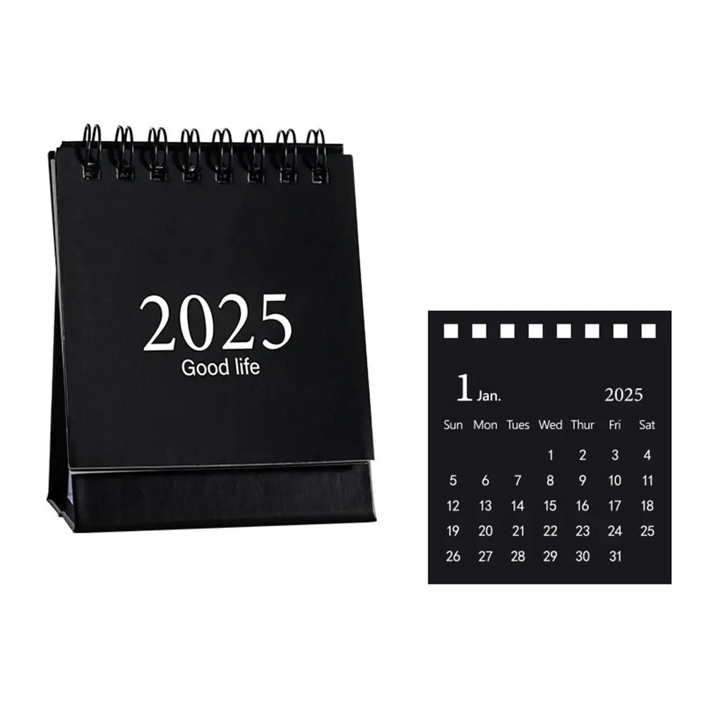 Mini Calendars 2024.7-2025.12 Table Desk Calendar Simple Cute Yearly Monthly Daily Planner Protable Desktop Paper Calendar