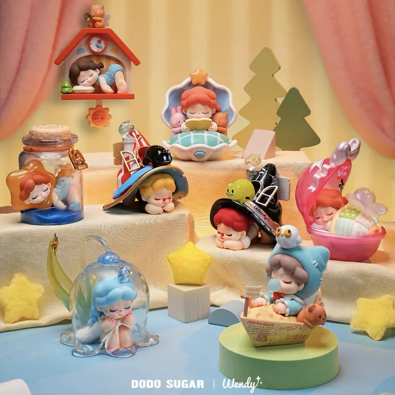 New DODOSUGAR Wendy Follow The Moon Trendy Blind Box Kawaii Anime Figurine Desktop Decor Birthday Gift Cute Girl Toy Xmas Gift